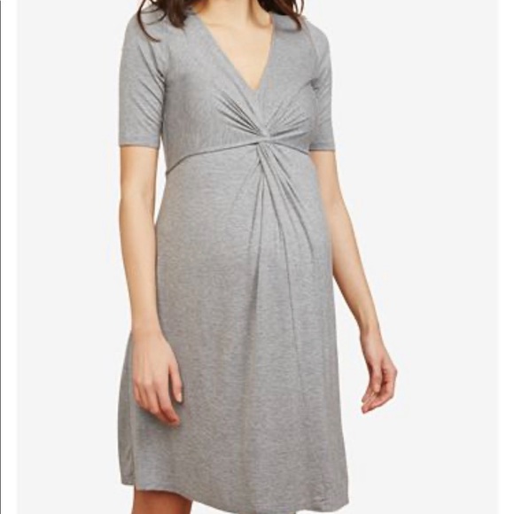 Motherhood maternity twist front dress flare small - Picture 1 of 4